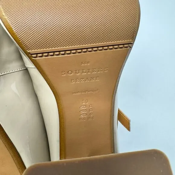 Sezane Beige Patent Leather Heels - Picture 11 of 12